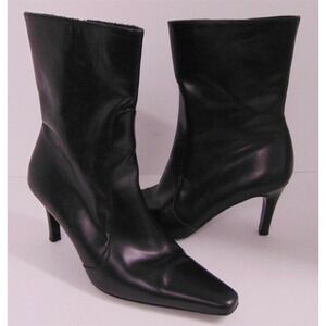 Cole Haan City Black Leather Ankle‎ Boots 7 B Italy